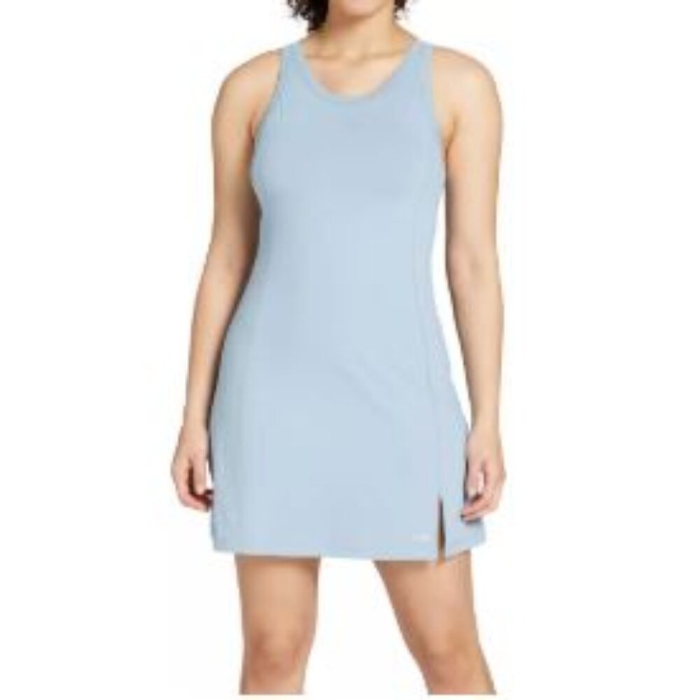 Sleeveless Light Blue Racerback Mini Dress